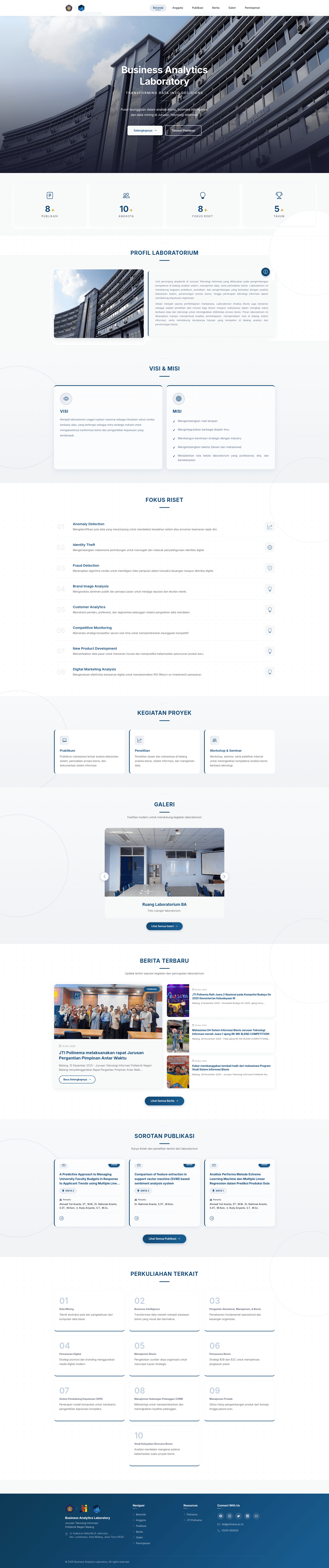 Preview Laboratory Business Analytics Website